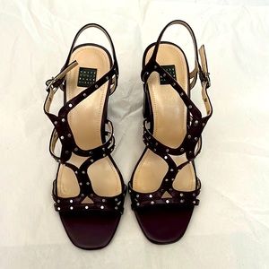 White House Black Market Polly Cabernet Studded Heels